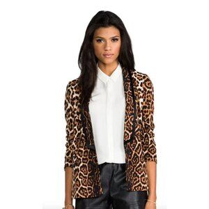 JUICY COUTURE 🎀 GORGEOUS Print BLAZER S Leopard Cheetah Silky Trim S NWOT‎ $248